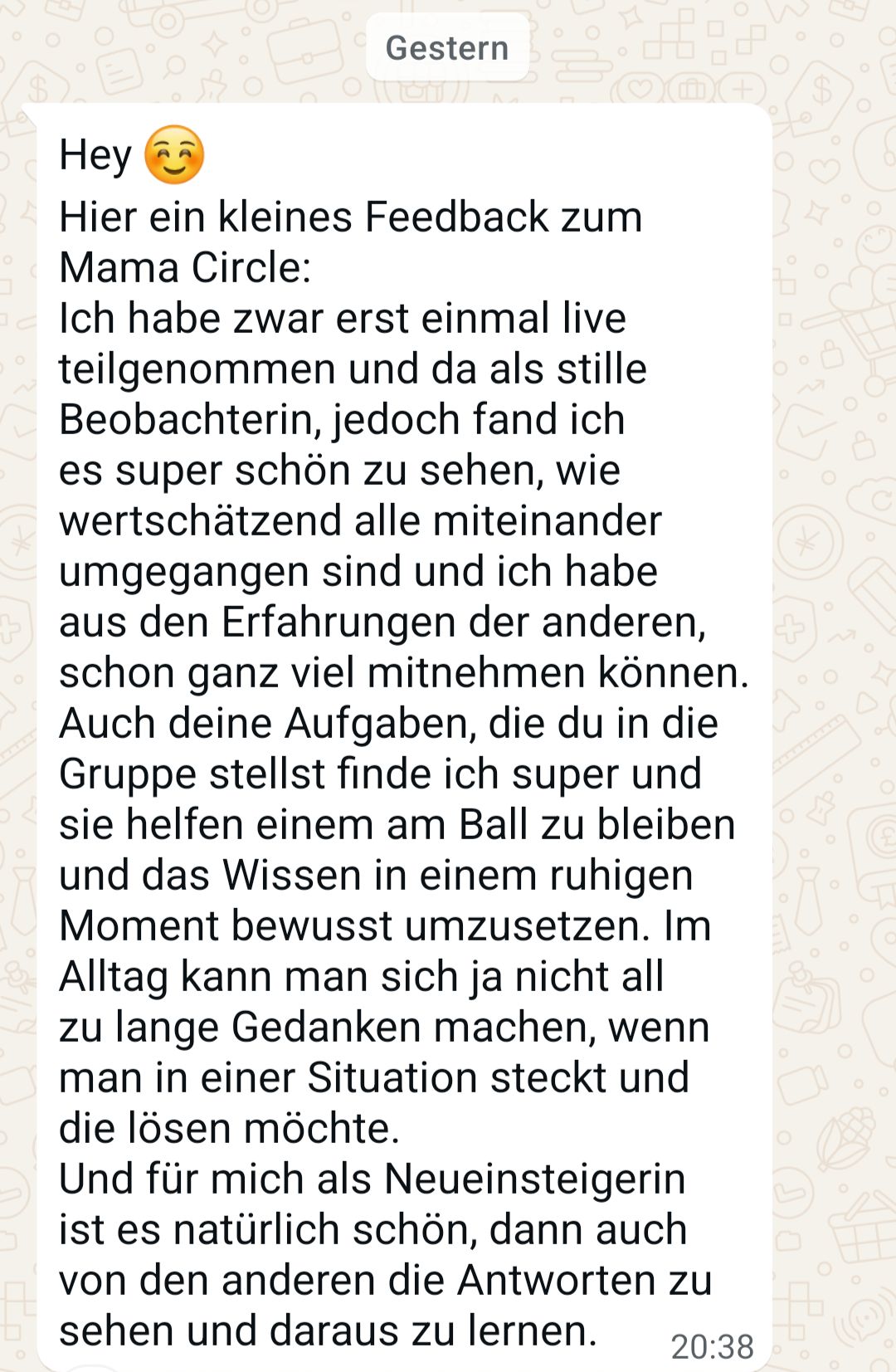 Feedback zum Mama Circle